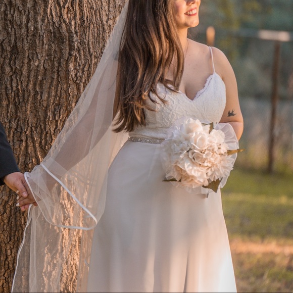 David’s Bridal Wedding Dress Size 10 - Picture 1 of 8